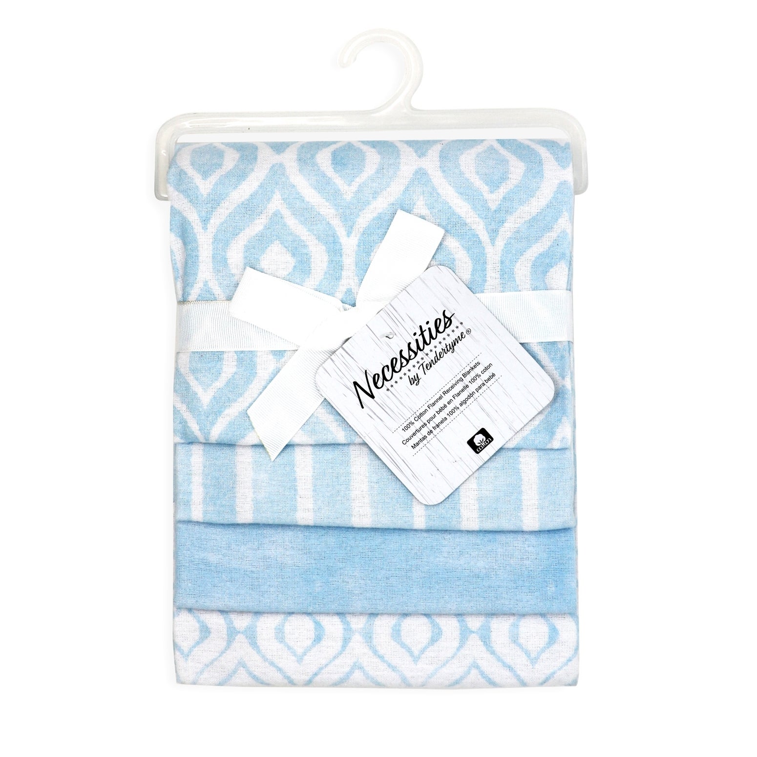Tendertyme 4pk 100 Cotton Flannel Receiving Blankets ItsyBitsyNecessities
